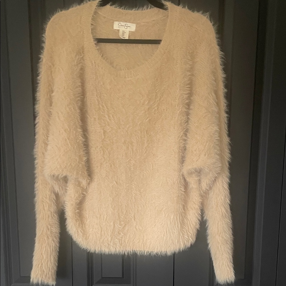 Jessica Simpson Fuzzy Camel Sweater